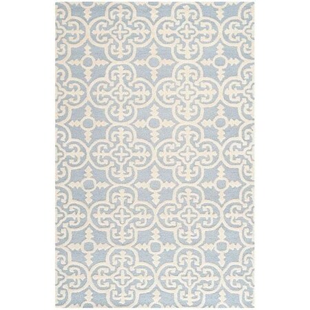 Safavieh Cambridge Hand Tufted Round RugLight Blue & Ivory 6 x 6 ft. CAM133A-6R
